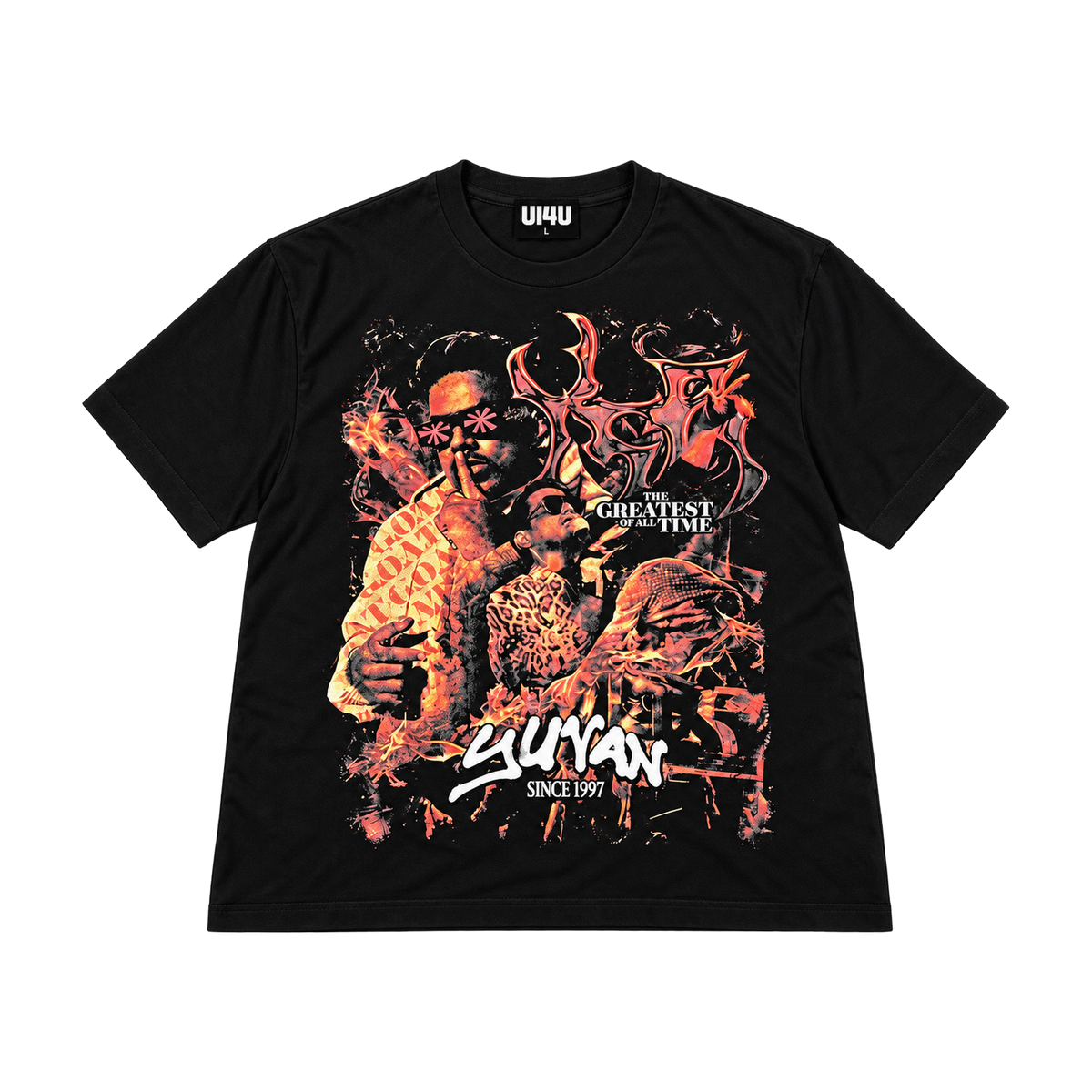 The O.G Goat black tee by U14U, front print